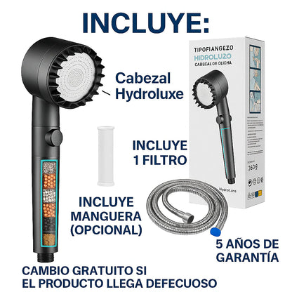 HYDROLUXE™  - Elimina el cloro y la cal de tu ducha. Y aumenta la presión ahorrando agua en cada uso. Incluye 2 filtros extras. (+Envío GRATIS).