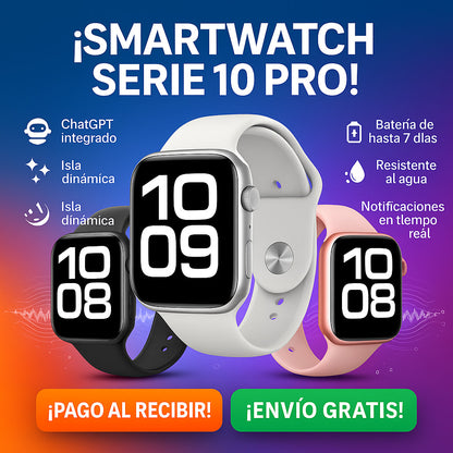 ⌚️ AirWatch Series 10 PRO + Cargador Inalámbrico Premium + 🎁 REGALO EXCLUSIVO SOLO HOY 🔥