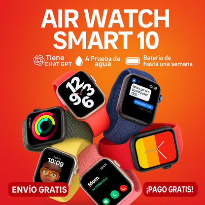 ⌚️ AirWatch Series 10 PRO + Cargador Inalámbrico Premium + 🎁 REGALO EXCLUSIVO SOLO HOY 🔥