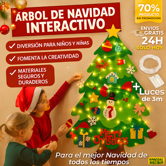 🎄 Árbol de Navidad de Fieltro Para Niños - La decoración perfecta para tu hogar + REGALO EXCLUSIVO 🔥